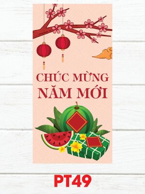 Thiết kế lì xì đơn giản Chúc Mừng Năm Mới - Mã PT49 - INKTS2505