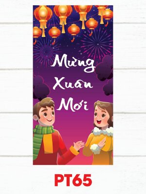 Thiết kế lì xì Tết Đôi Lứa Mừng Xuân Mới - Mã PT65 - INKTS2521