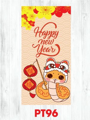 Thiết kế phong bao lì xì dễ thương Happy New Year - Mã PT96 - INKTS2553