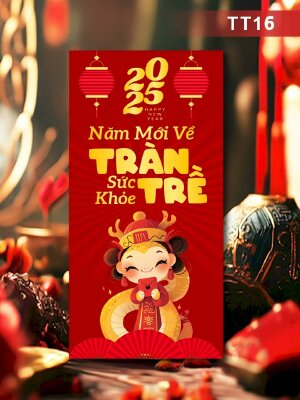 In lì xì năm con rắn Năm Mới Về Tràn Trề Sức Khỏe - Mã TT16 - INKTS2614