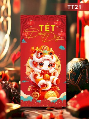 In bao lì xì chất Tết Đong Đầy - Mã TT21 - INKTS2619