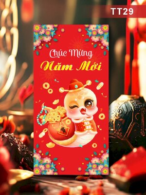 Thiết kế phong bao lì xì Chúc Mừng Năm Mới - Mã TT29 - INKTS2627