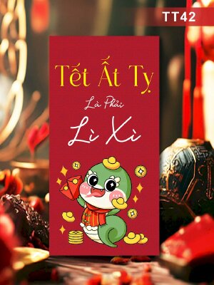 In bao lì xì đỏ trơn Tết Ất Tỵ Là Phải Lì Xì - Mã TT42 - INKTS2659