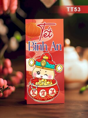 In bao lì xì chibi Tết Bình An - Mã TT53 - INKTS2670