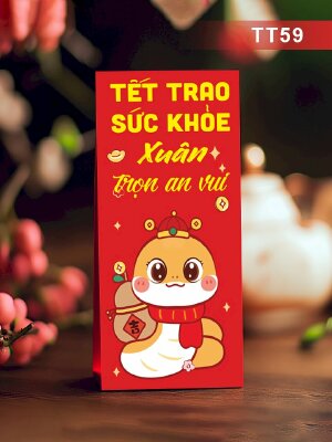 Làm phong bao lì xì Tết Trao Sức Khỏe Xuân Trọn An Vui - Mã TT59 - INKTS2676