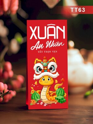 Thiết kế lì xì đơn giản Xuân An Nhiên Tết Trọn Vẹn - Mã TT63 - INKTS2680