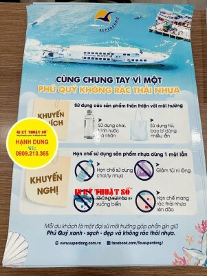 In poster tuyên truyền bảo vệ biển đảo, poster bảo vệ môi trường biển khổ A2 in PP mực dầu, cán màng bóng - INKTS2876