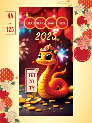 Thiết kế bao lì xì Tết Ất Tỵ 2025 Chúc Mừng Năm Mới - Mã HA125 - INKTS2767