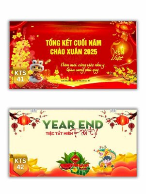 In phông nền Tổng Kết Cuối Năm Chào Xuân 2025, backdrop Tiệc Tất Niên YEP - INKTS2974