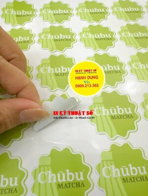 In tem dán phân loại vị trà sữa, Decal sữa in mực dầu làm tem cán mờ, bế theo viền - INKTS2939