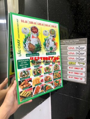 In cán Formex làm menu cầm tay, dán tường, ốp tường hình món ăn cho quán - INKTS3049