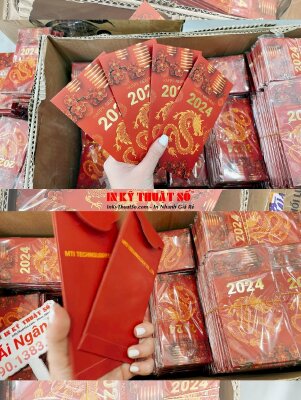 In bao lì xì cao cấp ép kim làm quà tặng nhân viên công ty - INKTS1102