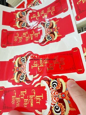 In tem decal giấy, ép kim dán trang trí hộp bánh trung thu - INKTS348