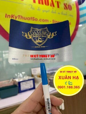 In tem nhãn Decal nhôm xước, ép kim, cán mờ, bế tem theo đường viền - INKTS1150