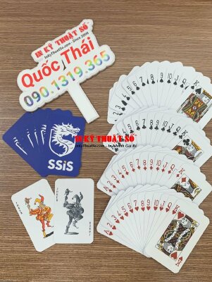 In thẻ bài, in bộ bài, in lá bài logo mặt sau làm quà tặng - INKTS690