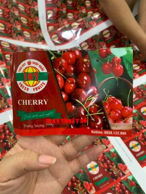 In Decal sữa tem hoa quả nhập khẩu, tem Cherry, tem Quýt Úc, tem logo cửa hàng trái cây - INKTS1734