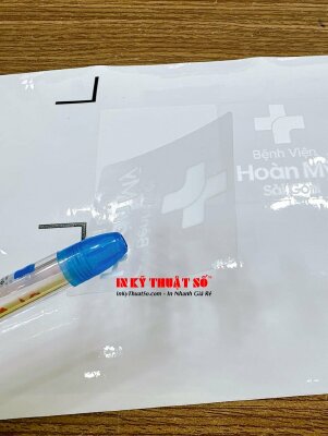 In Logo decal trong suốt cho bệnh viện quốc tế, tem decal 4.5x4.5cm - INKTS1078