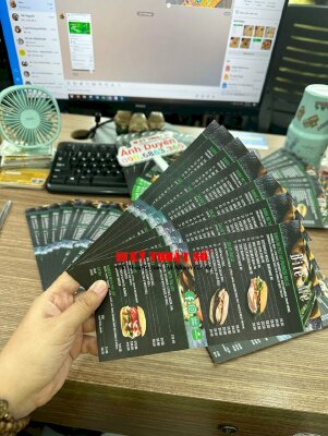 In tờ rơi tiếng Anh, tờ rơi nhà hàng, quán ăn, hàng gửi đi Úc từ TPHCM - INKTS618