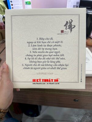 In tranh Lời Phật Dạy, tranh Canvas vuông để bàn - INKTS880