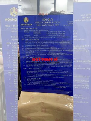 In bảng nội quy công ty in UV ngược lên Mica trong 5li - INKTS1176