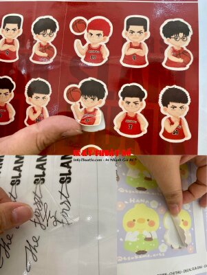In decal trong, decal sữa, cán màng, bế thành phẩm từng hình - INKTS312