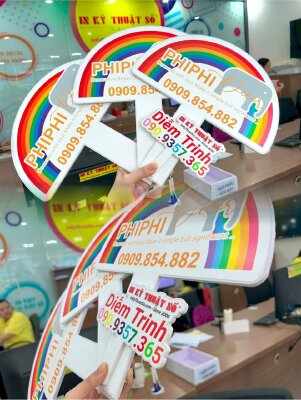 In hashtag cầm tay công ty thiết kế thi công nội thất, hashtag rainbow cầu vồng - INKTS496