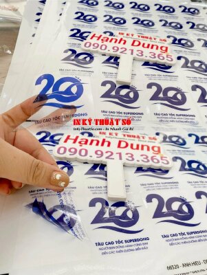 In logo decal trong, in logo kỷ niệm 20 năm thành lập công ty - INKTS702