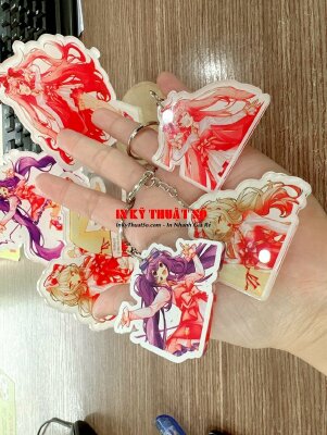 In móc khóa mica trong anime Aisha, Laby, Eve (ELSTAR) (Elsword) Mega Cake Idols - INKTS1086