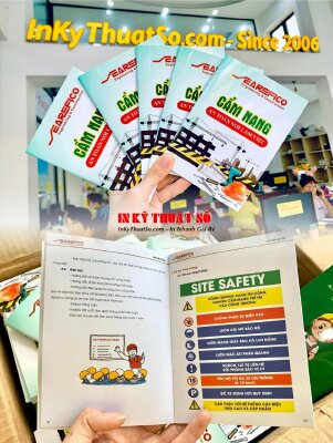 In quyển cẩm nang an toàn nơi làm việc, nhận làm catalogue giá rẻ TPHCM - INKTS1947