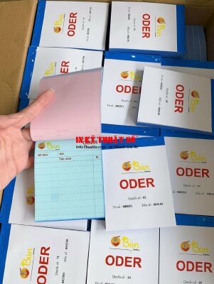 In sổ Order 2 liên, phiếu gọi món cho quán bún - INKTS1180
