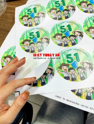 In tem Decal sữa cán mờ dán lên quà tặng sinh nhật Ngành Đồng - INKTS260