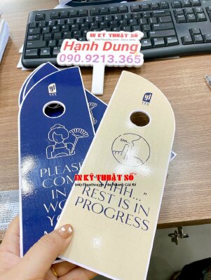 In thẻ treo cửa phòng khách sạn, thẻ treo đề nghị dọn phòng khách sạn - INKTS701