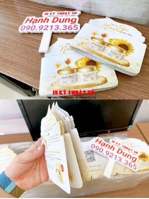 In tờ rơi gấp 5 hình hủ kem mỹ phẩm - INKTS259