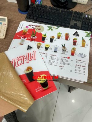 Menu in decal 2 mặt dán mica trong - INKTS273