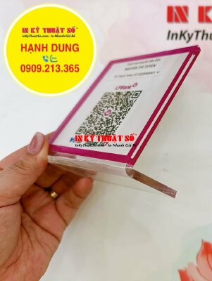 Mica để bàn QRcode thanh toán, Standee QR để quầy thu ngân cho shop, cửa hàng - INKTS1184