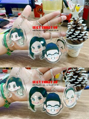 Móc khóa chibi in hình cá nhân hóa, in móc khóa Mica số lượng ít - INKTS1044