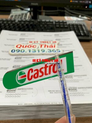 In Decal 2 mặt quảng bá thương hiệu Castrol - INKTS418