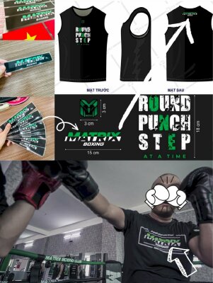 In decal ép nhiệt lên áo thun logo boxing - INKTS768