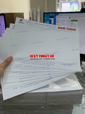 In giấy Letterhead, giấy tiêu đề công ty - INKTS614