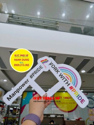 In hashtag cầm tay slogan tiếng Anh sự kiện cộng đồng Pride - INKTS3357
