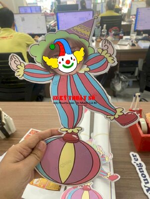 In mô hình chú hề, sticker Clown từ Formex cắt CNC theo viền - INKTS3342