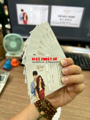 In phiếu bảo hành 2 mặt, giấy C300gsm, cán mờ cắt HCN - INKTS400