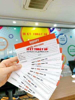 In phiếu bảo hành thiết bị bếp hạng sang, in Offset 2 mặt - INKTS3354