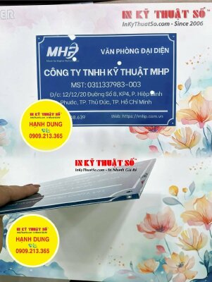 Làm bảng mica công ty văn phòng đại diện công ty - INKTS1262
