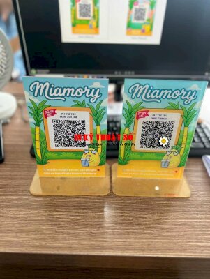 Standee bảng mica QR code quán nước mía - INKTS3337