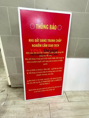 In bảng thông báo hiflex nẹp khung nhôm, thông báo về tình hình pháp lý bất động sản, nhà đất - INKTS3443