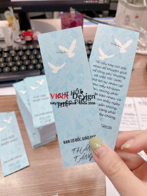 In bookmark thẻ đánh dấu trang sách, trích dẫn câu Kinh Thánh cho chi hội Cơ Đốc giáo - INKTS3447