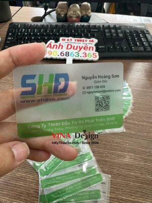 In card visit bằng nhựa, card visit QR code cho giám đốc - INKTS805