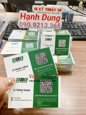 In card visit giám đốc tài chính, CFO công ty thép, in card visit có mã QR - INKTS755