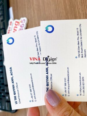 In card visit giấy mỹ thuật K08, card visit Chief Financial Officer giám đốc tài chính - INKTS658